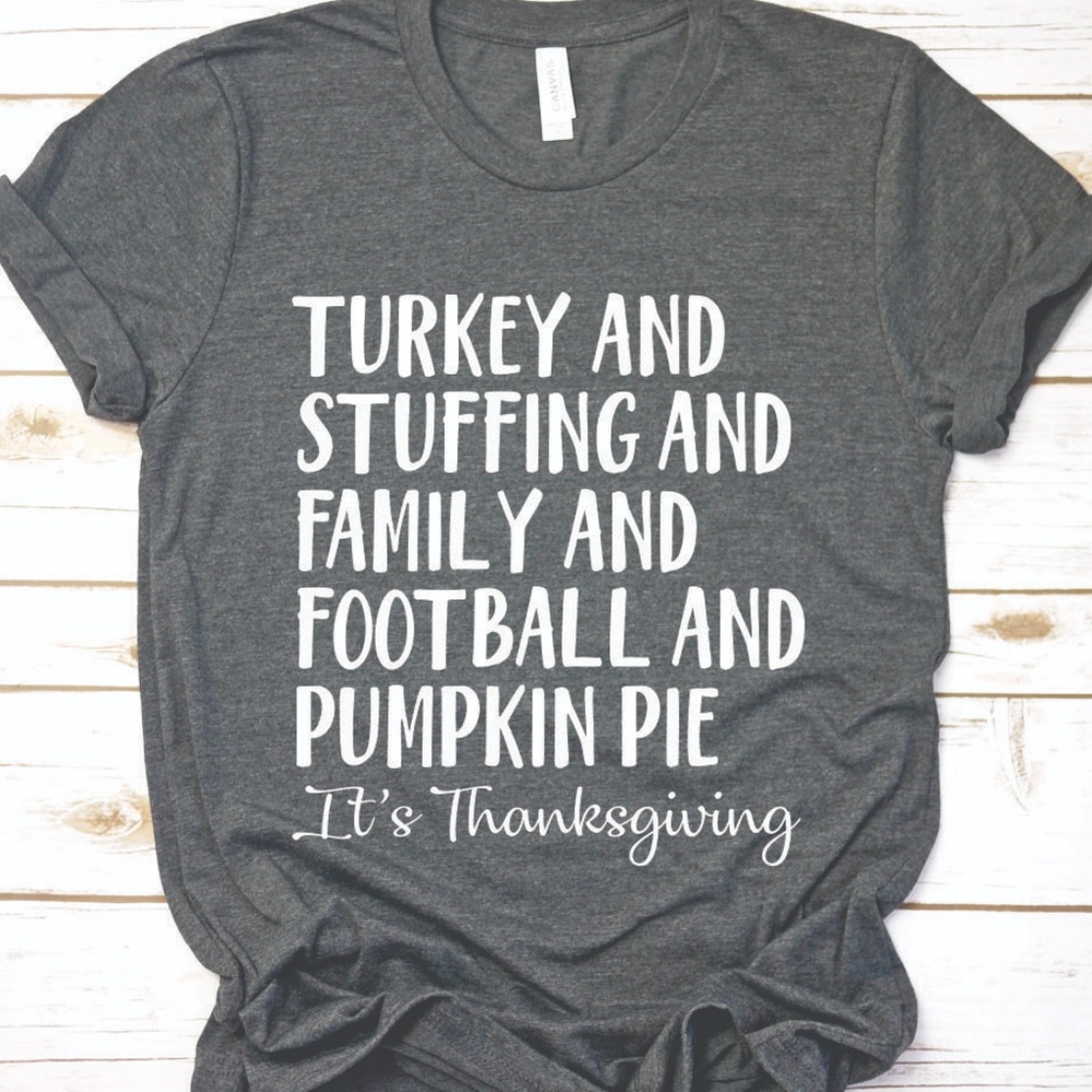 THANKSGIVING TURKEY FAMILY FOOTBALL PUMPKIN PIE